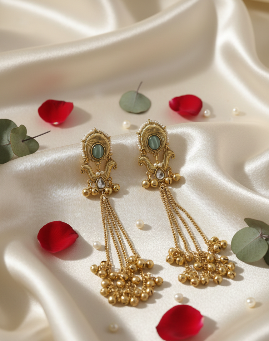 Royal Kashmiri Tassel Earrings