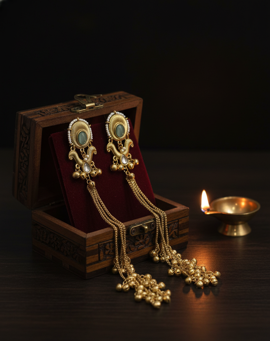 Royal Kashmiri Tassel Earrings